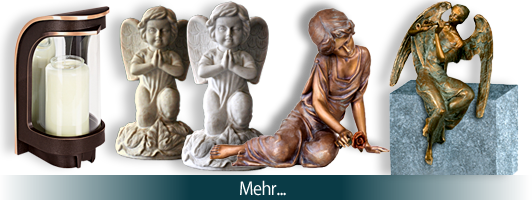 Zubehör für die Grabgestaltung - aus Stein, Glas, Bronze Zubehör für die Grabgestaltung - aus Stein, Glas, Bronze