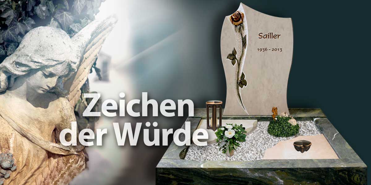 Grabstein f&uuml;r Urnengrab - Zeichen der W&uuml;rde